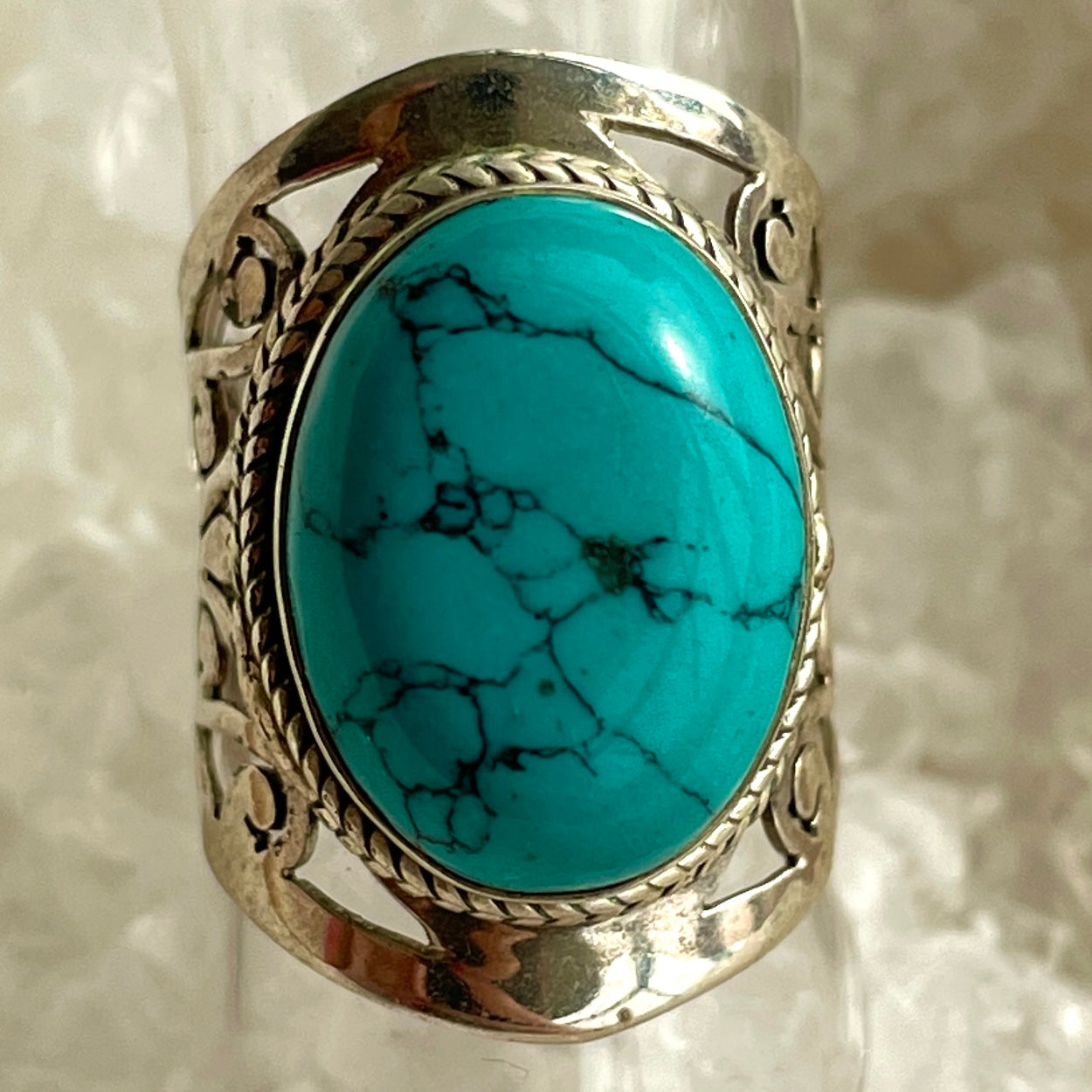 Turquenite Sterling Silver Ring - Sz7 TU5 Turquenite Sterling Silver Ring - Sz7 TU5